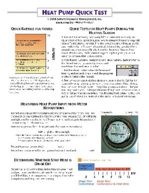 Quick Tests for Heat Pumps
