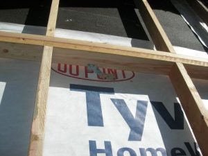 Eric Doub retrofit wall ready for spray foam.