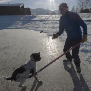 The game begins with the opening face off.