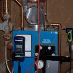 Testing an atmospheric oil boiler.