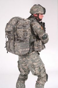 The electron soldier with energy in his packpack.