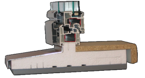 A metal sill integrates with the bottom mullion.